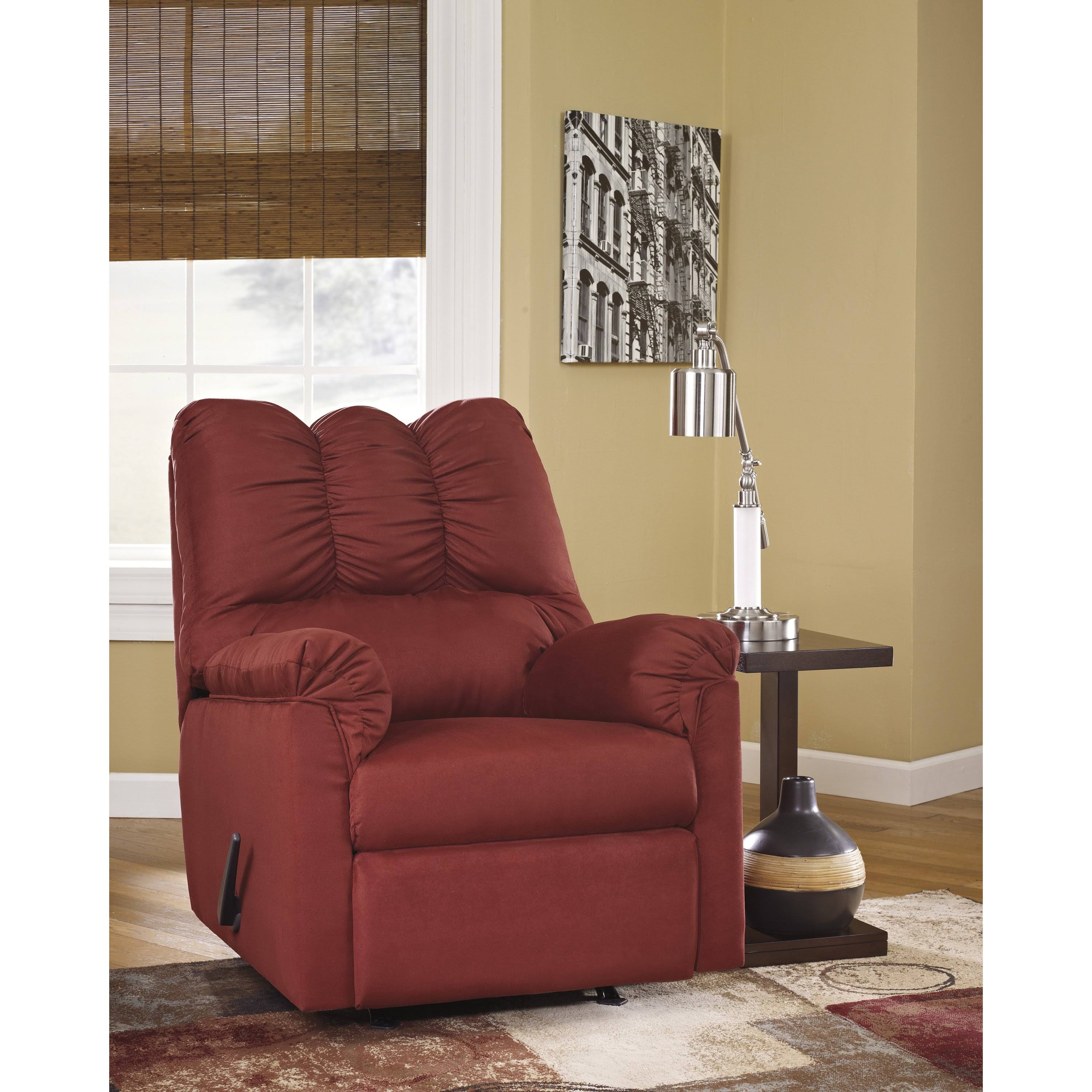 Flash Furniture Darcy Rocker Recliner in Black Microfiber