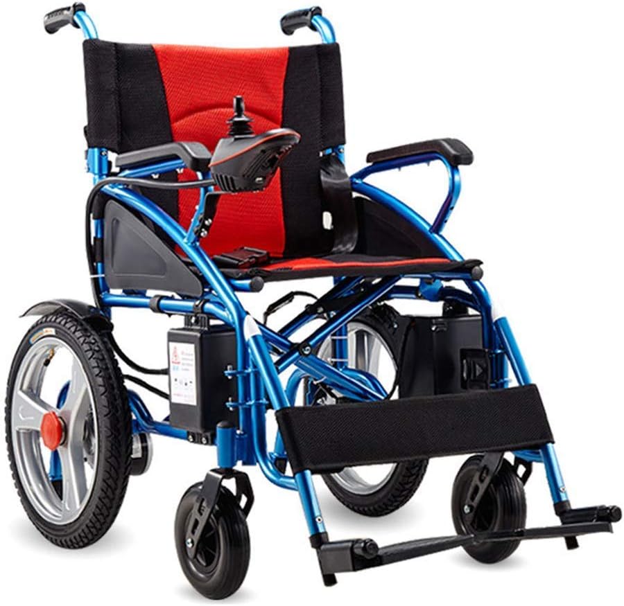 Fashion Portable Wheelchair Portable Folding Wheelchair Foldable Lightweight Electric Power Wheelchairs - with 20A Lithium Battery