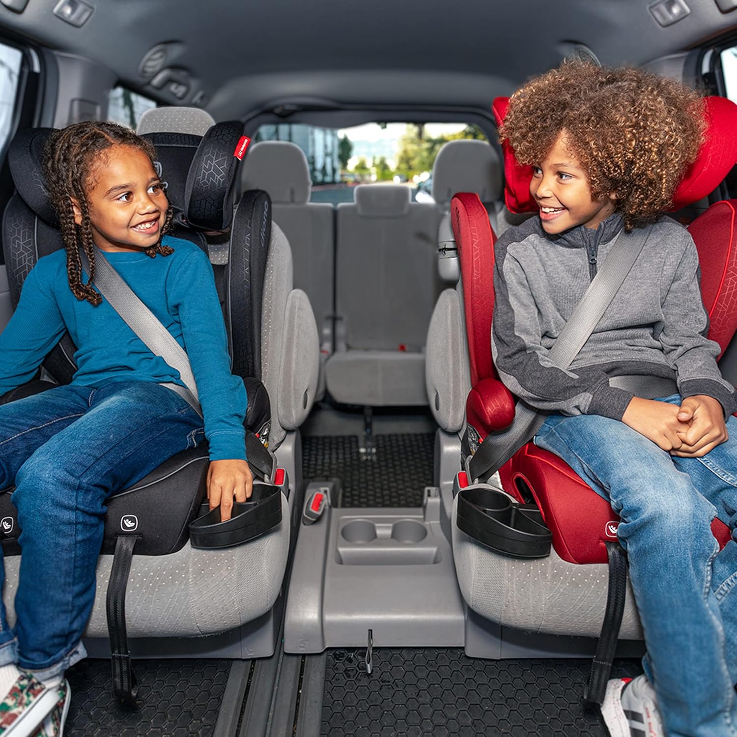 Diono Monterey 2XT Latch 2 in 1 Booster & Cambria 2 XL Dual Latch Connectors 2-in-1 Belt Positioning Booster Seat Bundle, Black