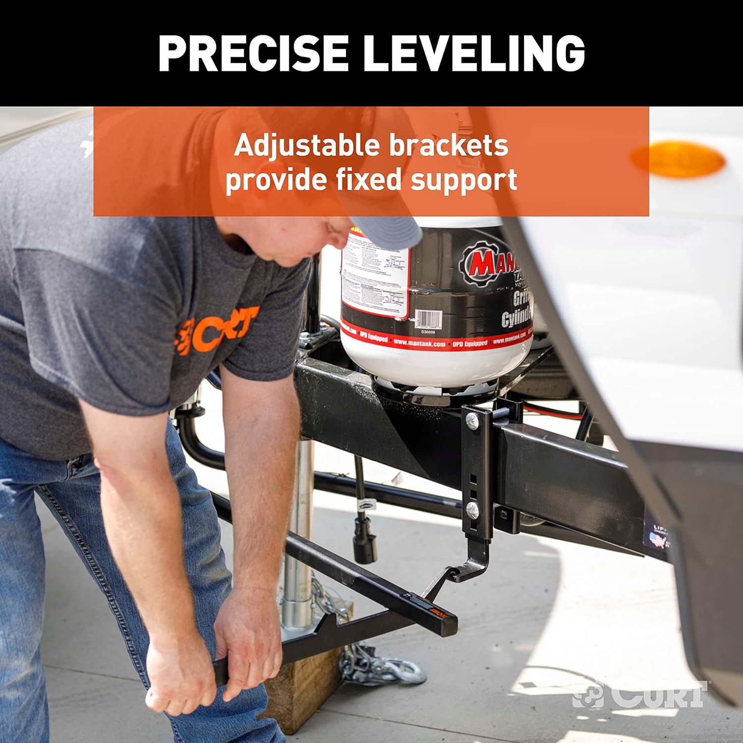 CURT 17600 TruTrack 2P Weight Distribution Hitch with 2X Sway Control, Up to 10K (No Shank or Ball)