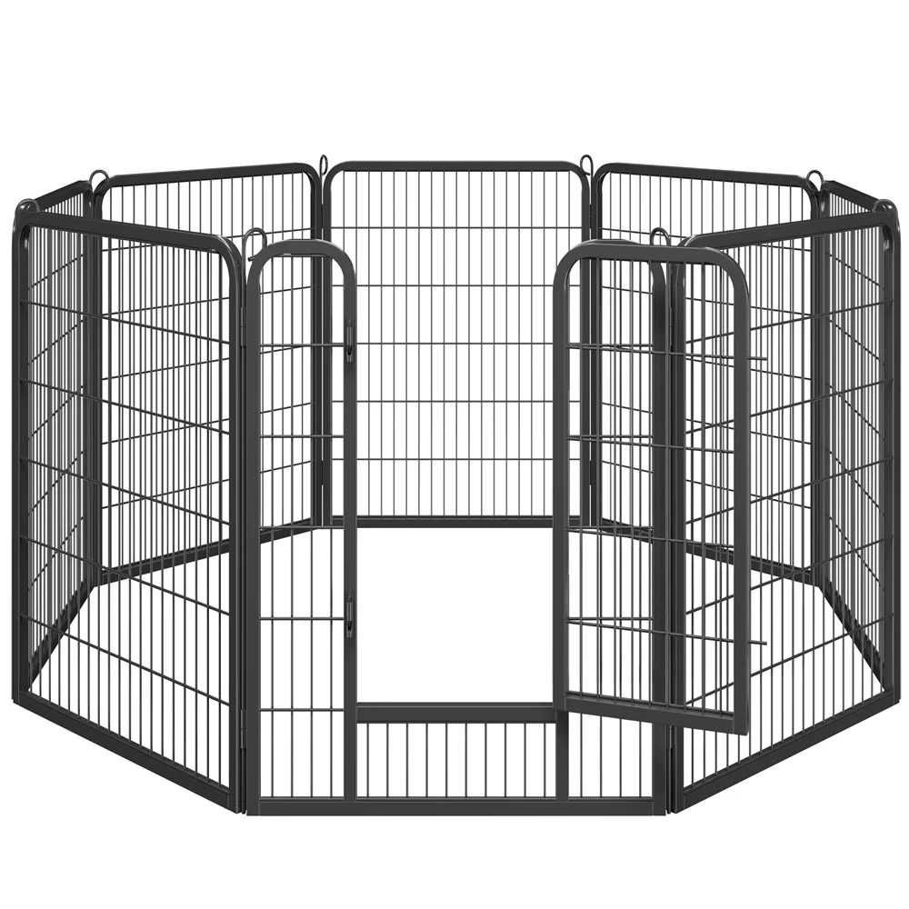 Yaheetech 16 Panels 40″ H Dog Playpen Outdoor Indoor, Black