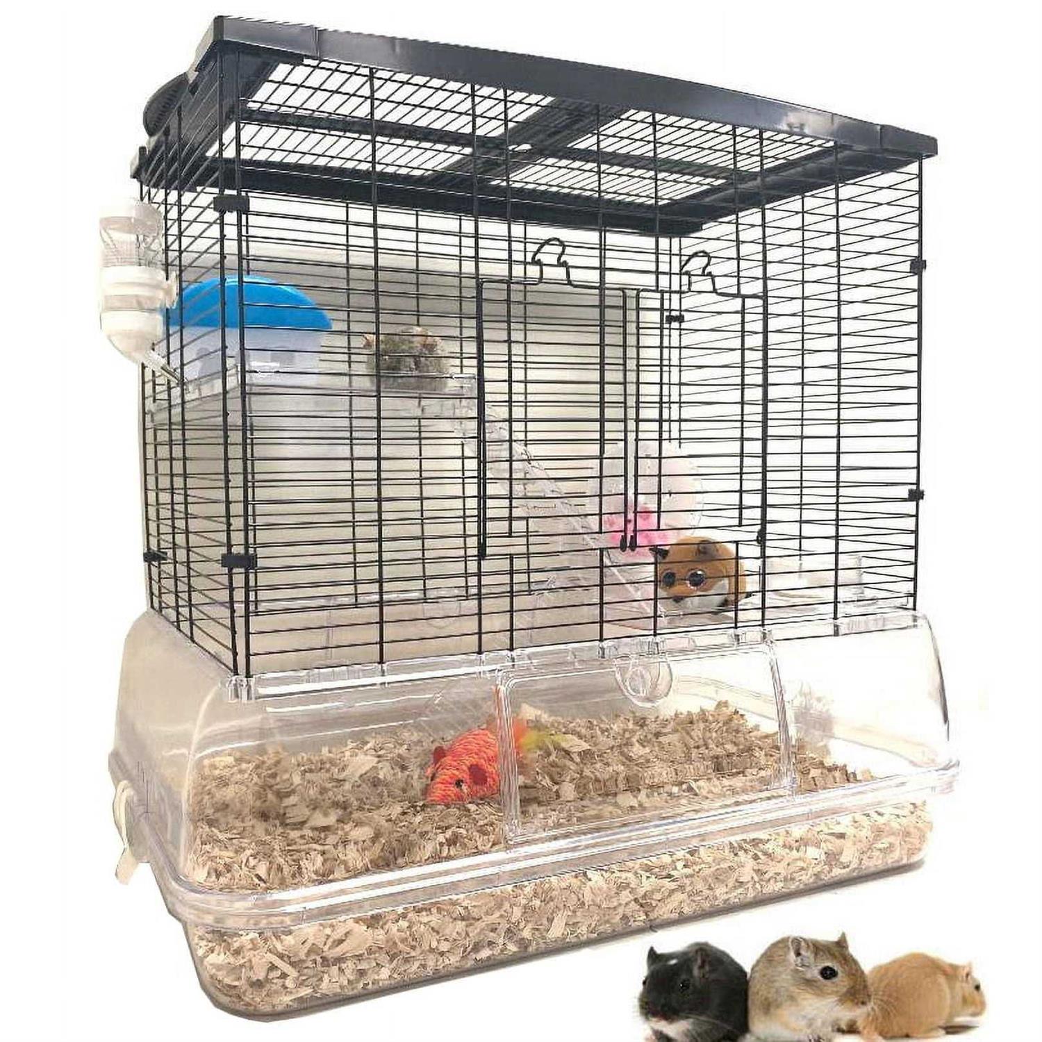 Mcage Large 3-Story Acrylic Clear Hamster Palace Habitat Home House Cage for Guinea Pig Rodent Gerbil Rat Mice Mouse - Pet Supplies online store