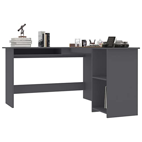 L-Shaped Corner Desk Sonoma Oak 47.2"x55.1"x29.5" Engineered Wood, Office Desks & Workstations, Study Desk, Dressing Table, Desk Table for Study, Bedroom, Office
