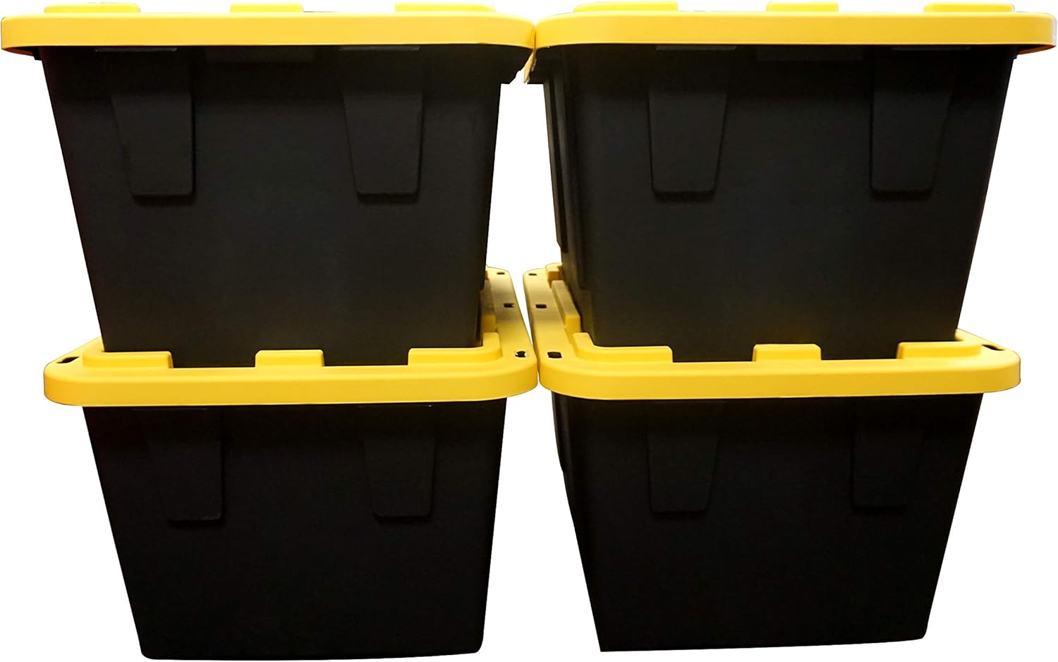 Greenmade 4 Pack Heavy-Duty Plastic Storage Boxes with Lids, 27 Gallon (4)