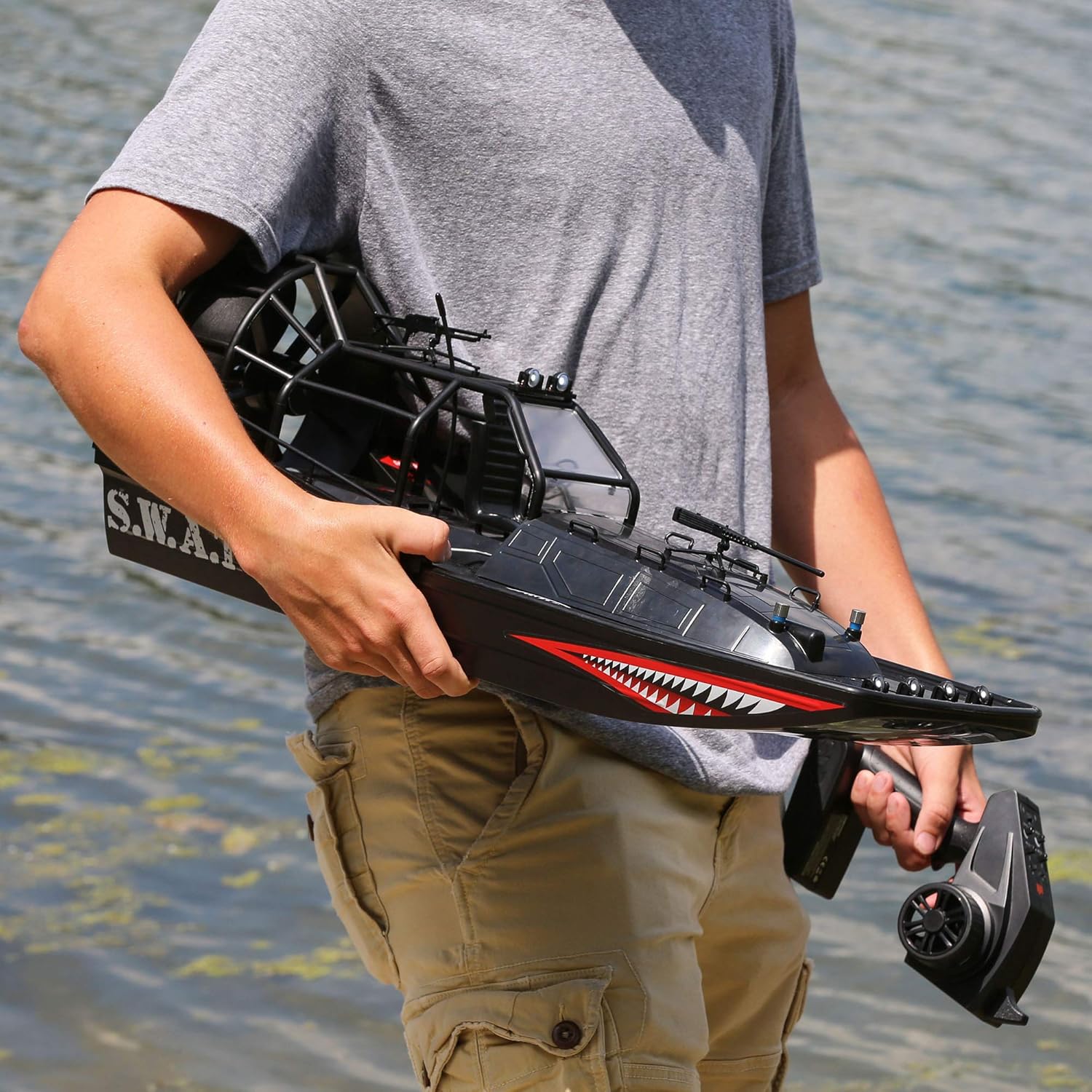 Pro Boat Aerotrooper 25" Brushless RC Air Boat Ready-to- Run Battery and Charger Not Included PRB08034