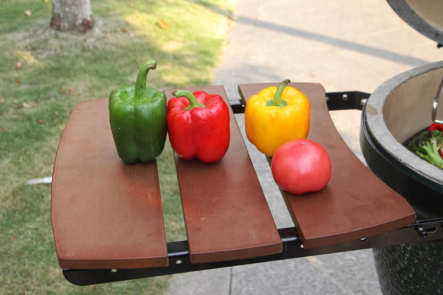 Dracarys HDPE Shelves for Big Green Egg Big Green Egg Accessories Replacement,Grill Egg Mate Folding Side Shelves Fit for Large (L) Big Green Egg Side Shelves Grill Smoker Accessories,Set of 2-New