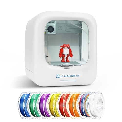 3D Printer for Kids, Beginner 3D Printer with 8 PLA Filament Set, Huge Toy Library & Modify, Wi-Fi & App Control, Create STEM Toys, High Precision, W/ 15+ Mini 3D Design Module, X-Maker Joy