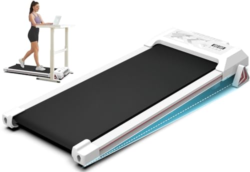 Redliro Walking Pad with Incline, Under Desk Treadmill for Home, Compact Walking Pad for Small Space, Portable Treadmill with Remote Control & Free Installation