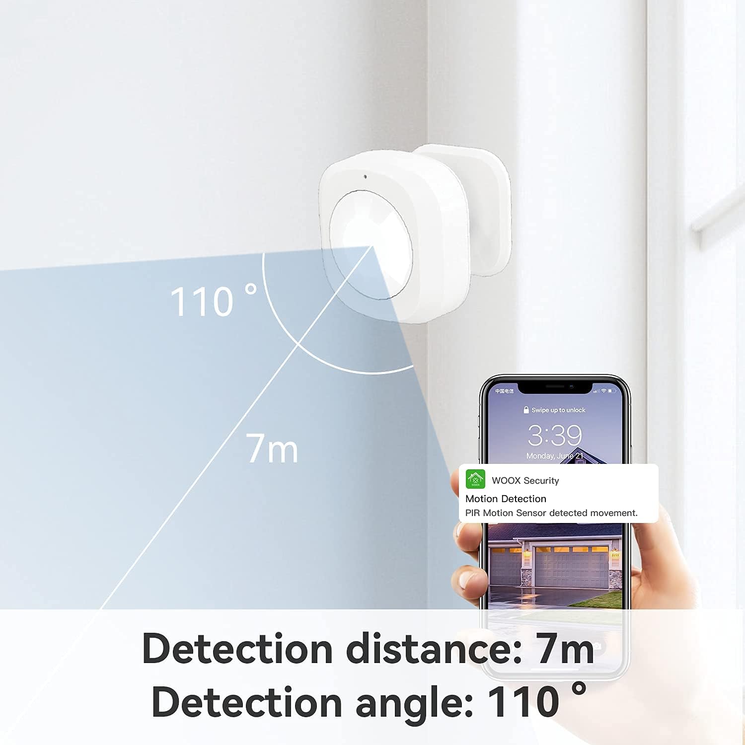Jlazgj Home Security System Camara de seguridad Home Security kit Alexa Compatible Security System Door Alarm Security Systems for House Wireless Window Alarm sensors(5 Pieces)… Pack of 2