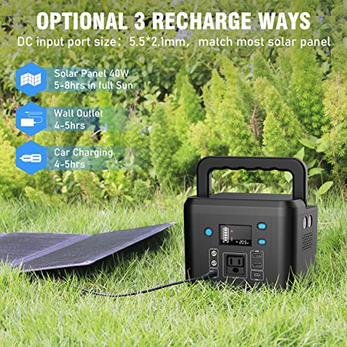 powkey Portable Power Station 800W with 3 AC Outlets, 110V/740Wh Solar Generator(Solar Panel Optional), 200,000mAh Emergency Backup Lithium-ion Battery for Outdoors Travel RV Trip Camping CPAP Machine