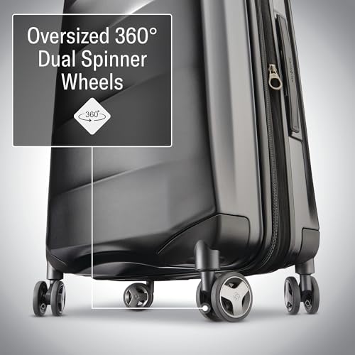 Samsonite Carry-On Pro Front Pocket Hardside Expandable 21-Inch Octiv Luggage: Durable & Impact Resistant, 360° Aero Trac Spinner Wheels, Adjustable Telescopic Handle, TSA Approved Lock - Silver