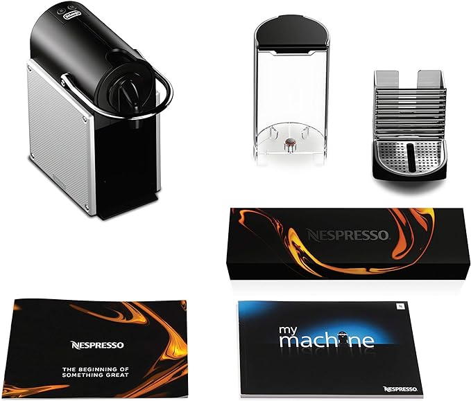 Open Box Nespresso Pixie Espresso Machine by De'Longhi Aluminum EN124S - Silver
