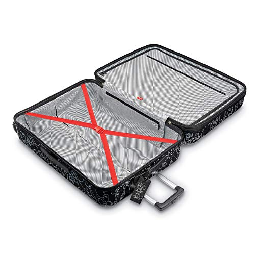 AMERICAN TOURISTER Disney Hardside Luggage With Spinner Wheels, Mickey Mouse Scribbler Multi-Face, 2-Piece Set (20/28)
