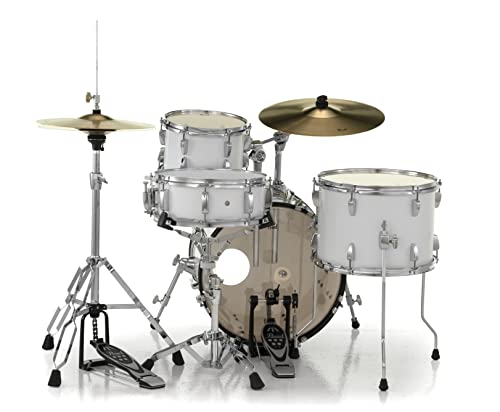 Pearl Roadshow Drum Set 4-Piece Complete Kit with Cymbals and Stands, Charcoal Metallic (RS584C/C706)