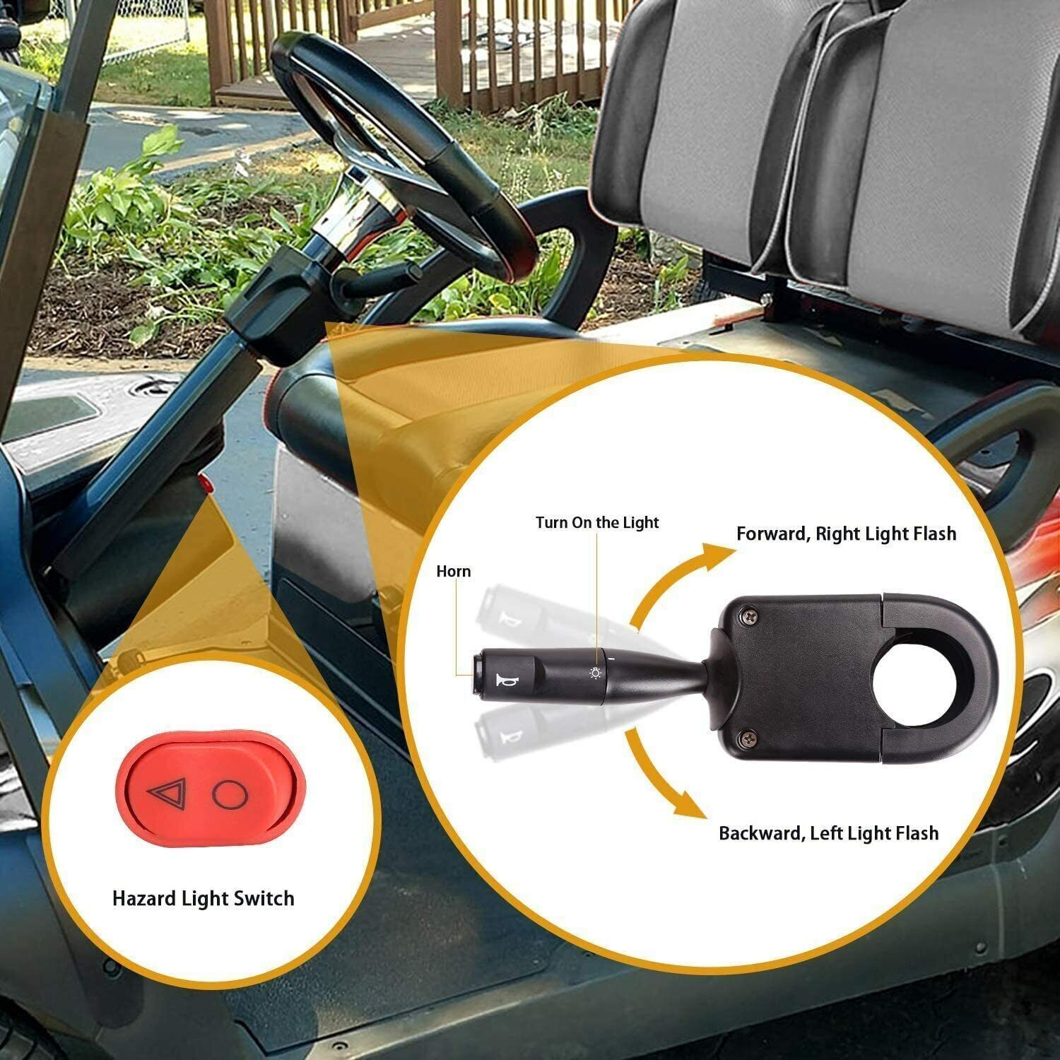 KingFurt Enhance Visibility with Adjustable LED Headlights/Tail Lights for Yamaha G29 Golf Cart - Easy Installation