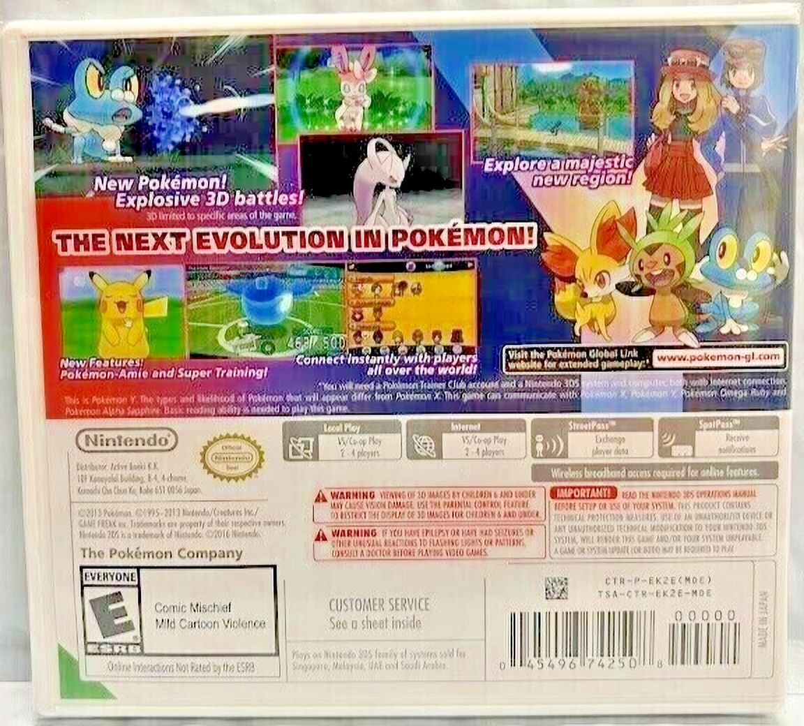Pokemon Y Nintendo 3DS Brand New Game (Multiplayer, 2013 Action/Adventure RPG)