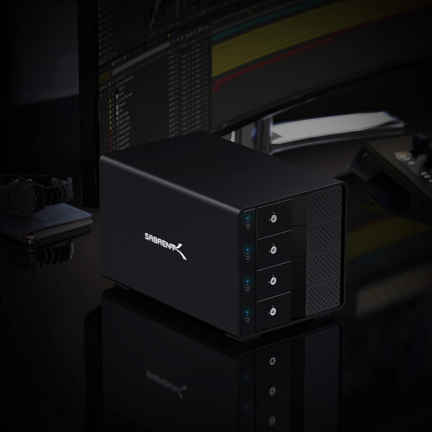SABRENT USB 3.0 to SATA I/II/III Dual Bay External Hard Drive Docking Station for 2.5 or 3.5in HDD, SSD with Hard Drive Duplicator/Cloner Function [10TB Support] (EC-HD2B)