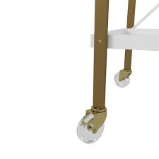 CosmoLiving by Cosmopolitan Trevia Folding Cart (Gold/White)