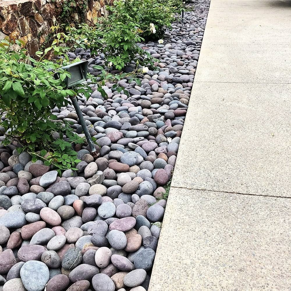 Mexican Beach Pebbles 40 lbs| Smooth Round Stones | Round Rock for Gardens, Landscape, Ponds, and Décor - 3x22-5x22 - Mexican Be