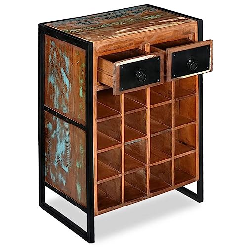Wine Rack for 16 Bottles Solid , Wood,This bar cabinet is made of , wood, which is solid, durable and beautiful, and has the characteristics of different woods like teak, mango wood, acacia, etc. Ever