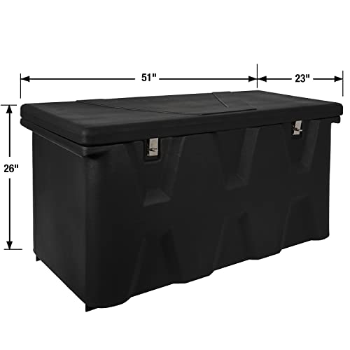 Buyers Products 1707020 Large Poly Hitch Mounted Cargo Carrier Multi-Purpose Utility Storage Bin Box, 23x51x26 Inches, Job Site Box, Camping, Storage and Organizer, Black