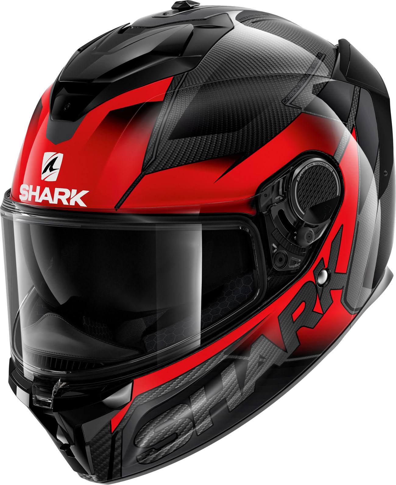 Shark Spartan GT Carbon Shestter - Carbon Red Anthracite XL