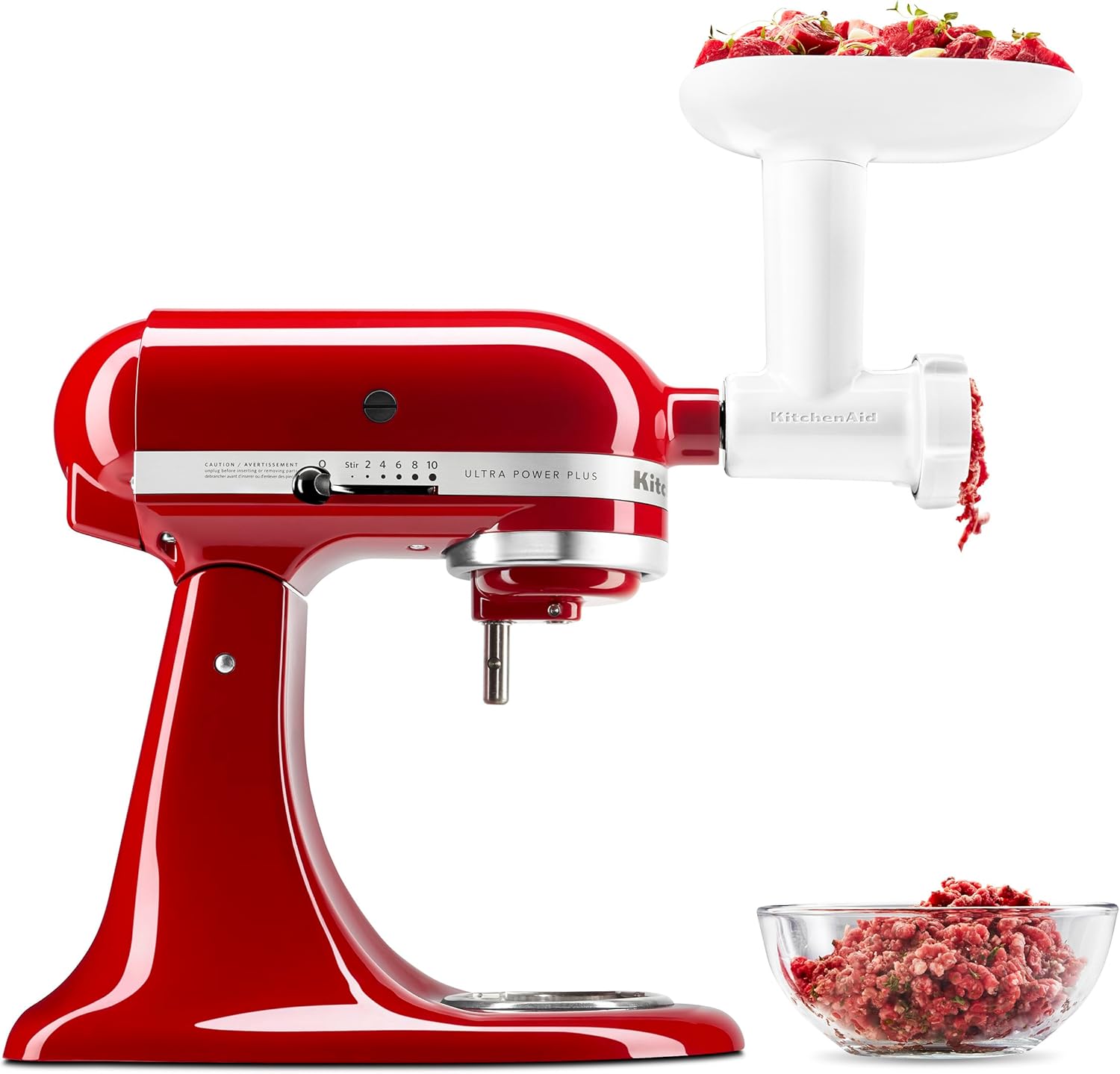 KitchenAid® Food Grinder + Fresh Prep Slicer/Shredder Attachment Bundle, White & Ice Cream Maker Attachment Stand Mixer, 2 Quart, White