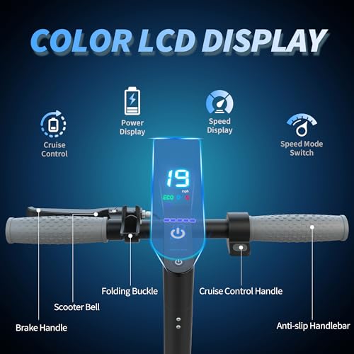 Electric Scooter with Dual Shock, 8.5" Solid Tires, 350W Motor 19mph/15mi Range, Dual Suspension Foldable Commuter Scooter for Urban Travel