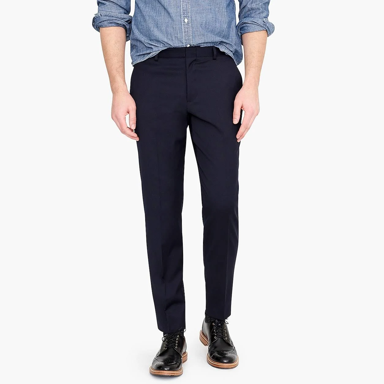 J.Crew Mens Ludlow Essential Slim-Fit Pant in Stretch Four-Season Wool (Size 38x32)