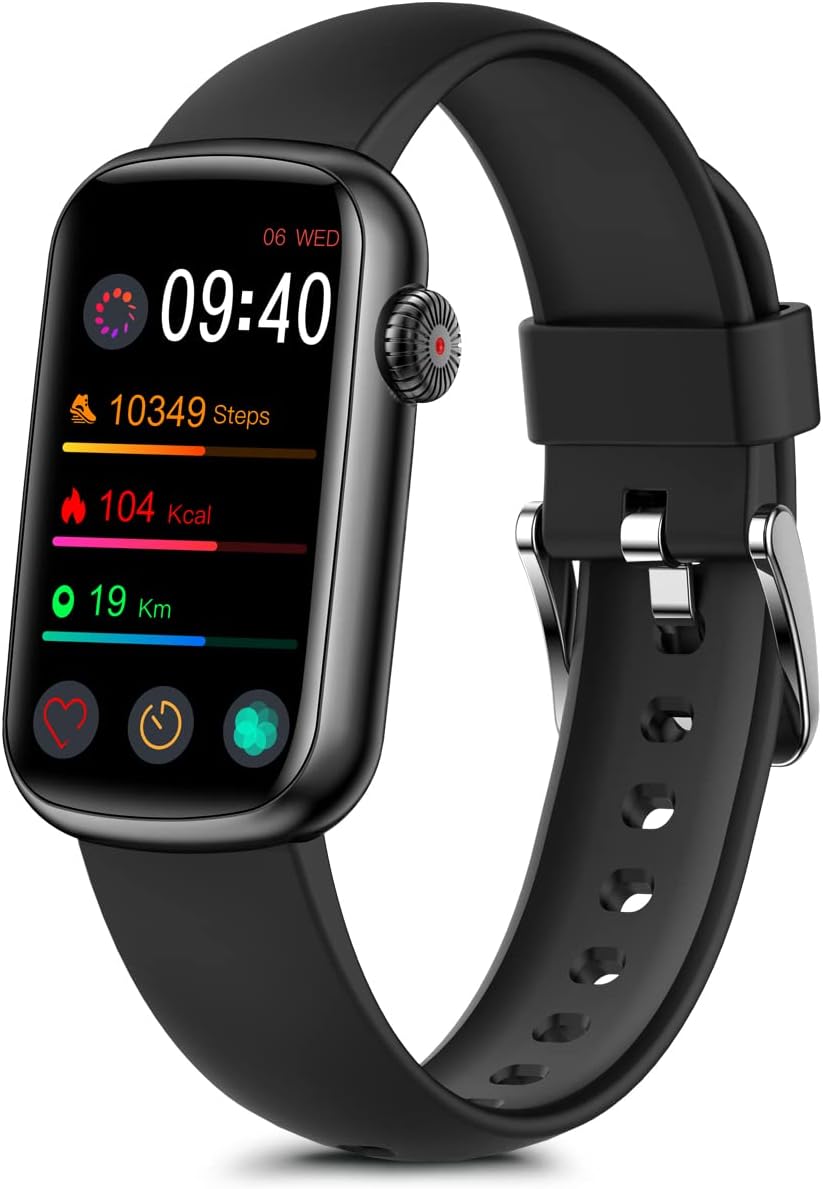 MorePro Fitness Tracker, Heart Rate Monitor Blood Pressure Activity Tracker with Blood Oxygen SPO2,IP68 Wateproof Sleep Tracker Sport Bracelet Pedometer Step Calories Smartwatch Women