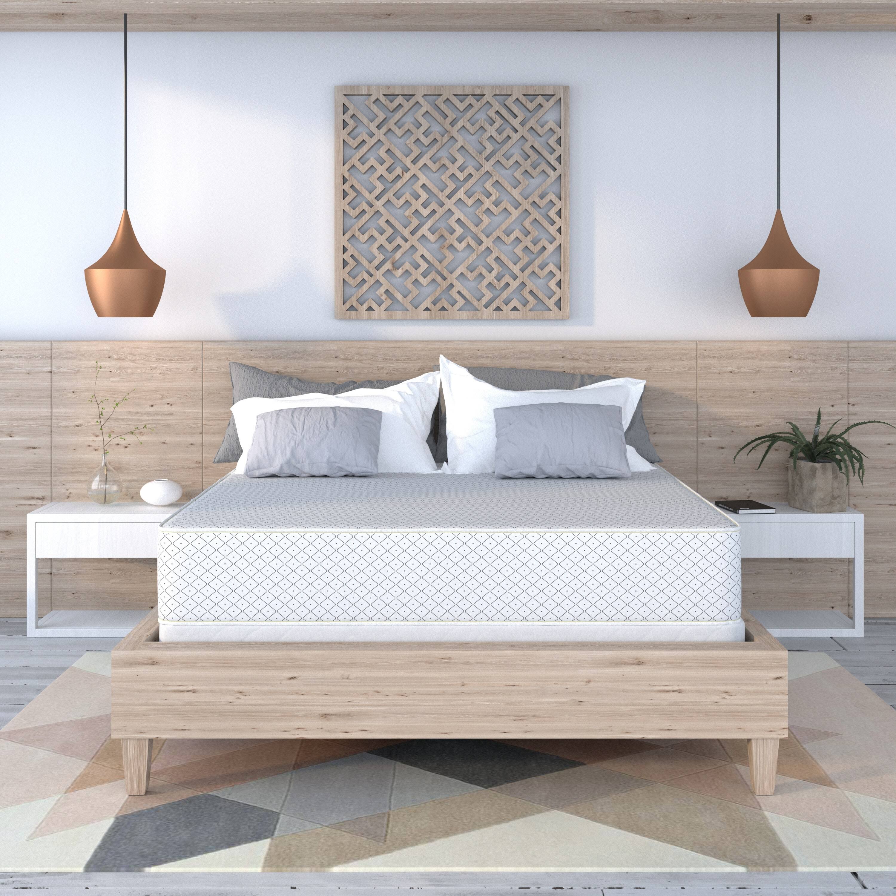 Select Luxury Flippable Firm 10-Inch King Size Foam Mattress and Foundation Set