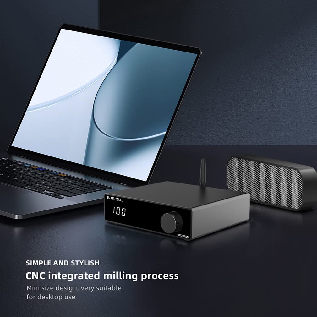 SMSL DO100 USB DAC ES9038Q2Mx2 OPA1612x4 Bluetooth5.0 DSD512 32bit/768kHz USB/BT/Opt/Coax Input RCA/XLR Output High Resolution Balanced Audio Decoder with Remote Control