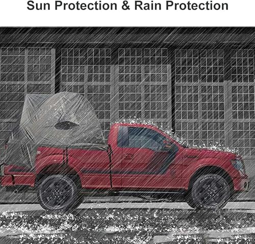 Truck Bed Tent Automatic Setup - Pickup Truck Camping Tents for 5.5Ft Bed for Outdoor Camping Hiking Accessories, Weatherproof 210D Oxford Cloth + Glass Fiber Truck Tailgate Awning Tents