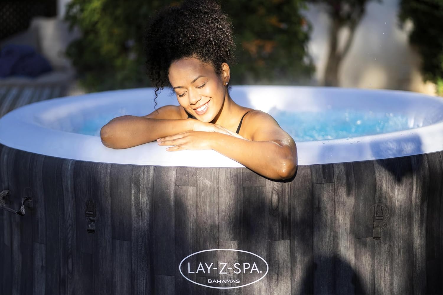 Lay-Z-Spa Bahamas Signature AirJet Inflatable Hot Tub Spa 2-4 Person