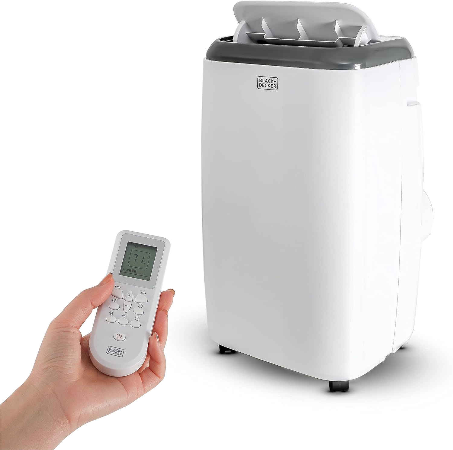 BLACK+DECKER 12,000 BTU Portable Air Conditioner with Remote Control, White