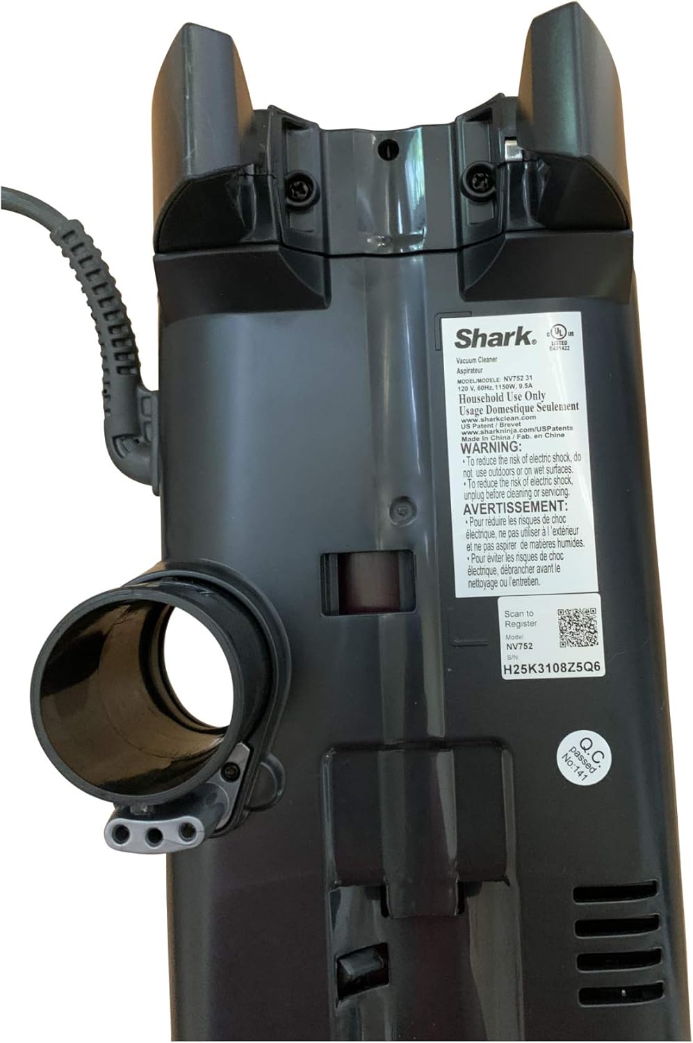 Genuine Shark Vacuum Replacement Parts for Shark Rotator Lift Away True Pet Nv752 Nv750 Nv650 Nv652 - Dust Bin Canister Holder/Base Motor / 22 FT. Electrical Power Cord - Genuine Shark Atta