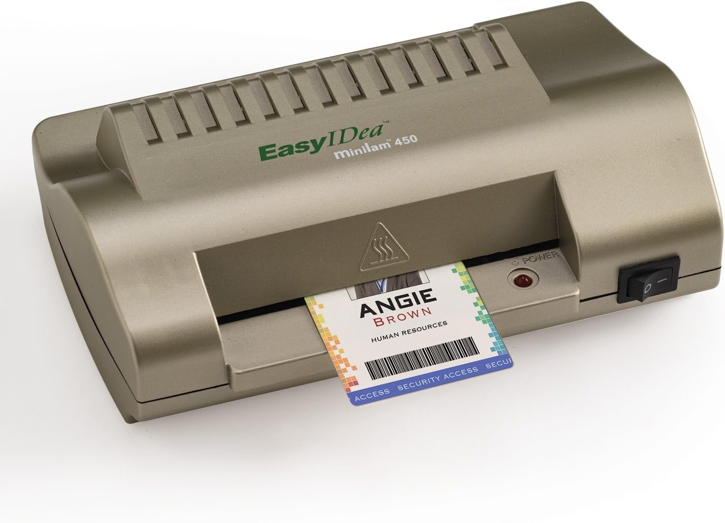 EasyIDea Premium ID Card and Badge Laminator | ML450 Mini Lam for ID Cards | Temperature Controlled |