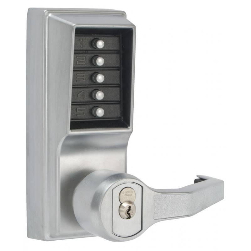 Kaba LL1021C05 Cipher Mechanical Keyless Pushbutton Combination Door Lock with Lever