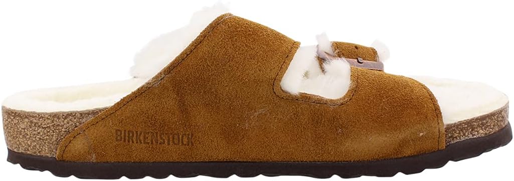 Birkenstock Arizona Fur Unisex Shoes Size 11, Color: Mink