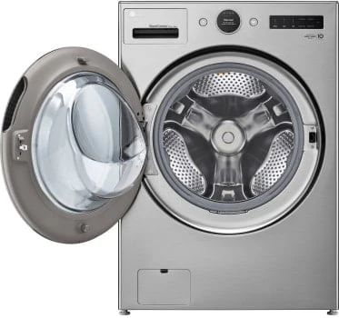 LG WM6998HBA 5 Cu. Ft. Black Steel Front Load All-In-One Washer/Dryer Combo