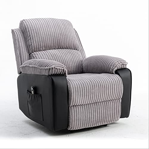 Power Recliner Chair - Modern Recliner Chair with Remote Control and Side Pockets, Adjustable Angle Reclining Sofa Chair for Adults, Single Recliner Home Theater Seat for Living Room (Brown)