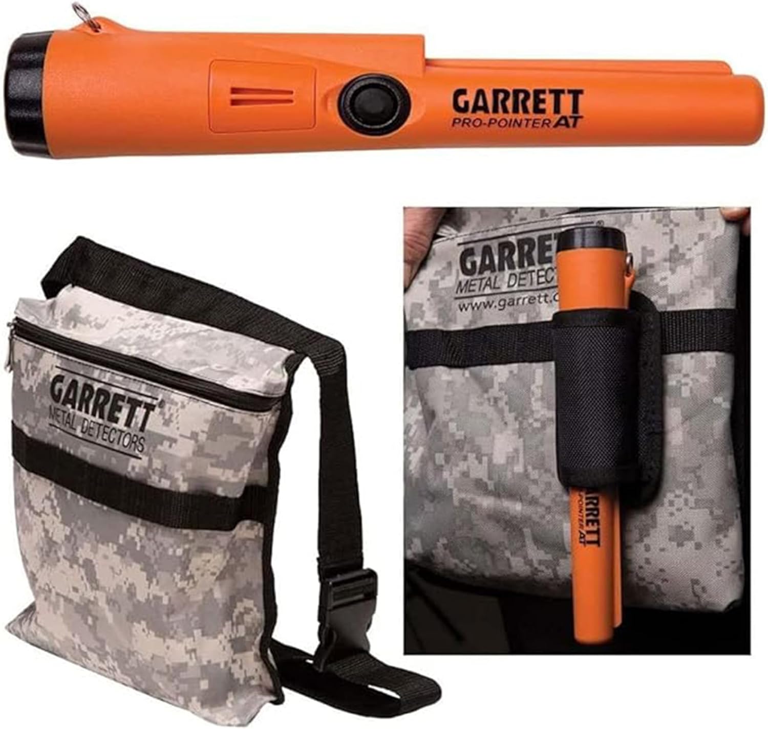 Garrett Pro Pointer AT Metal Detector Waterproof ProPointer with Garrett Camo Pouch