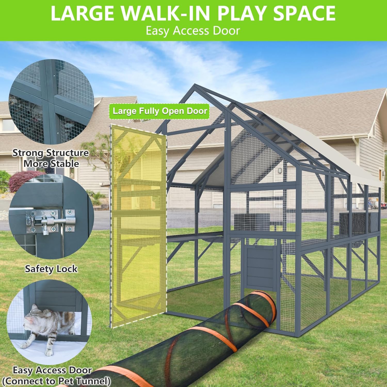 Large Catio Outdoor Cat Enclosure