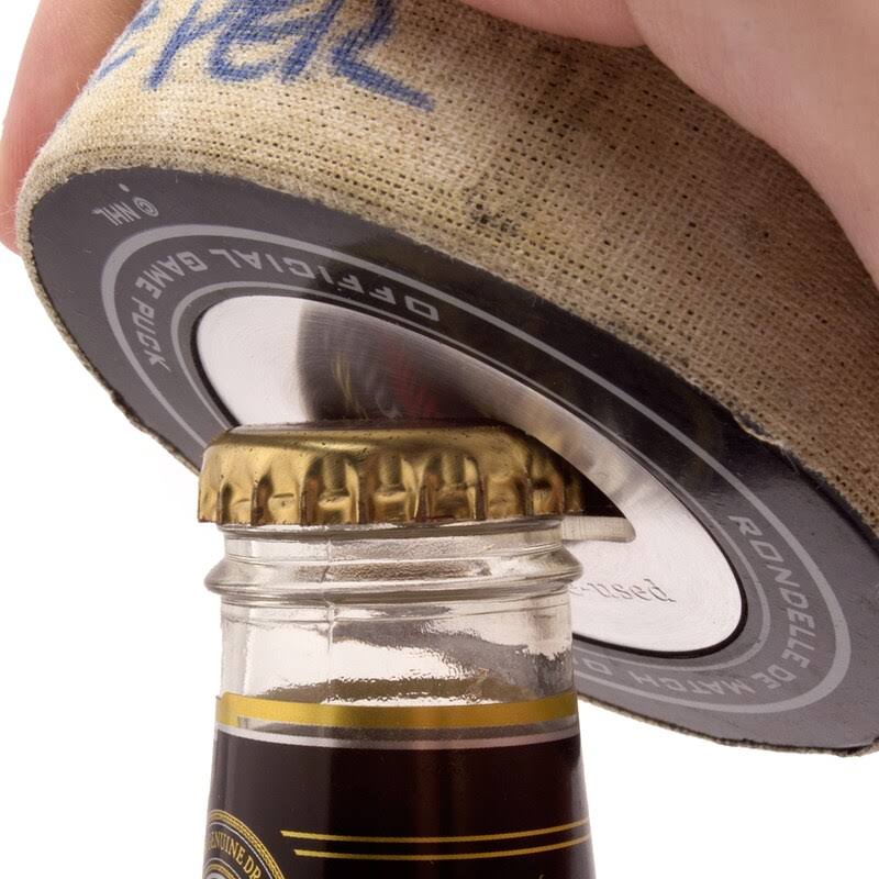 Tokens u0026 Icons New York Rangers Game-Used Puck Bottle Opener