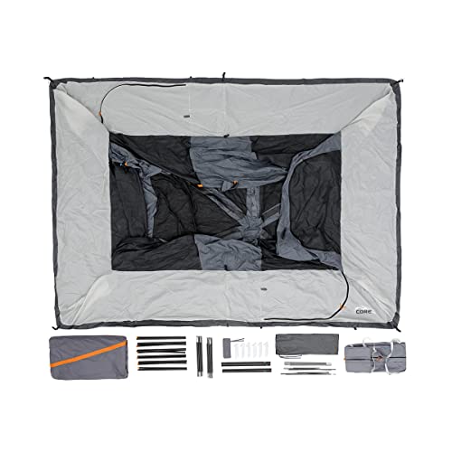 CORE Tent for Family Camping | 10 Person / 11 Person / 12 Person Large Multi Room Cabin Tents for Car Camping & Outdoor Adventures
