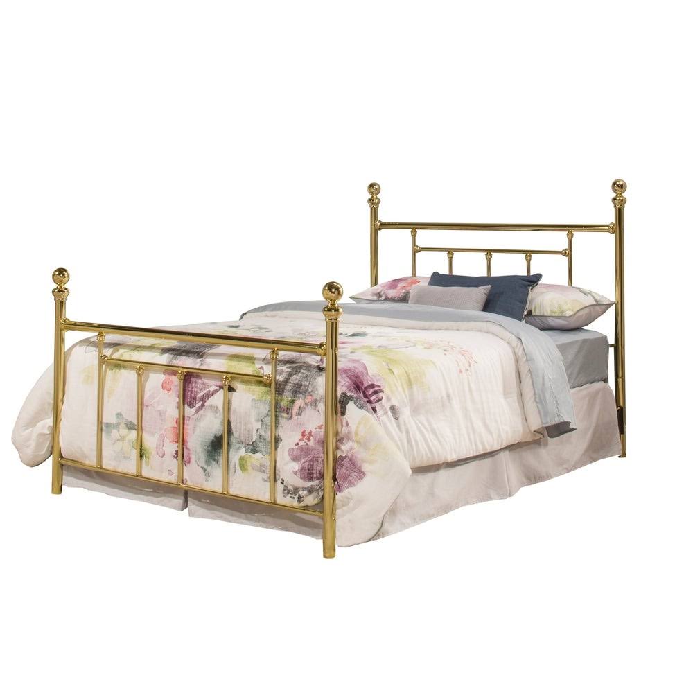 Hillsdale Chelsea Classic Brass Full Bed Set (Rails Not Included)
