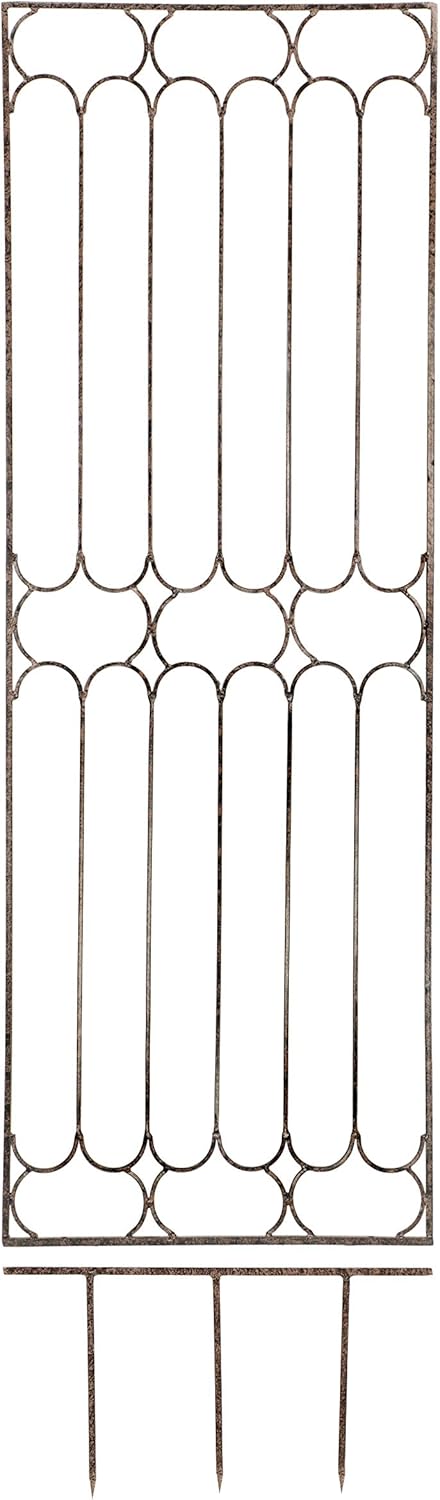 H Potter Garden Trellis for Climbing Plants Large Metal Wall Trellises Tall Vertical Wrought Iron Panels for Home Garden Outdoor Decoration Fence Privacy Screen outdoors Ivy Rose Clematis