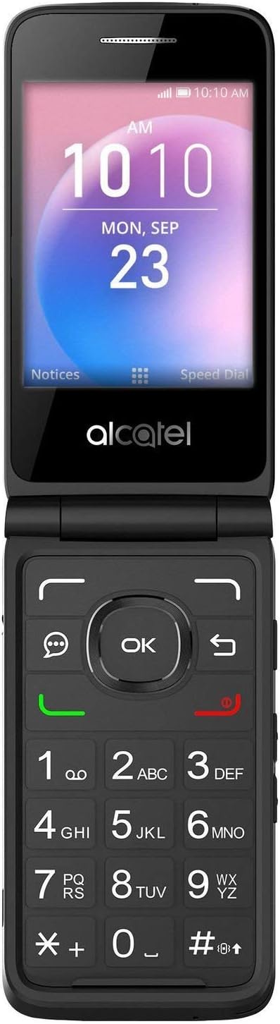 Alcatel GO FLIP 4044 4G LTE (Unlocked for All Carriers) Flip Phone for Seniors Big Buttons Easy to Use - Black