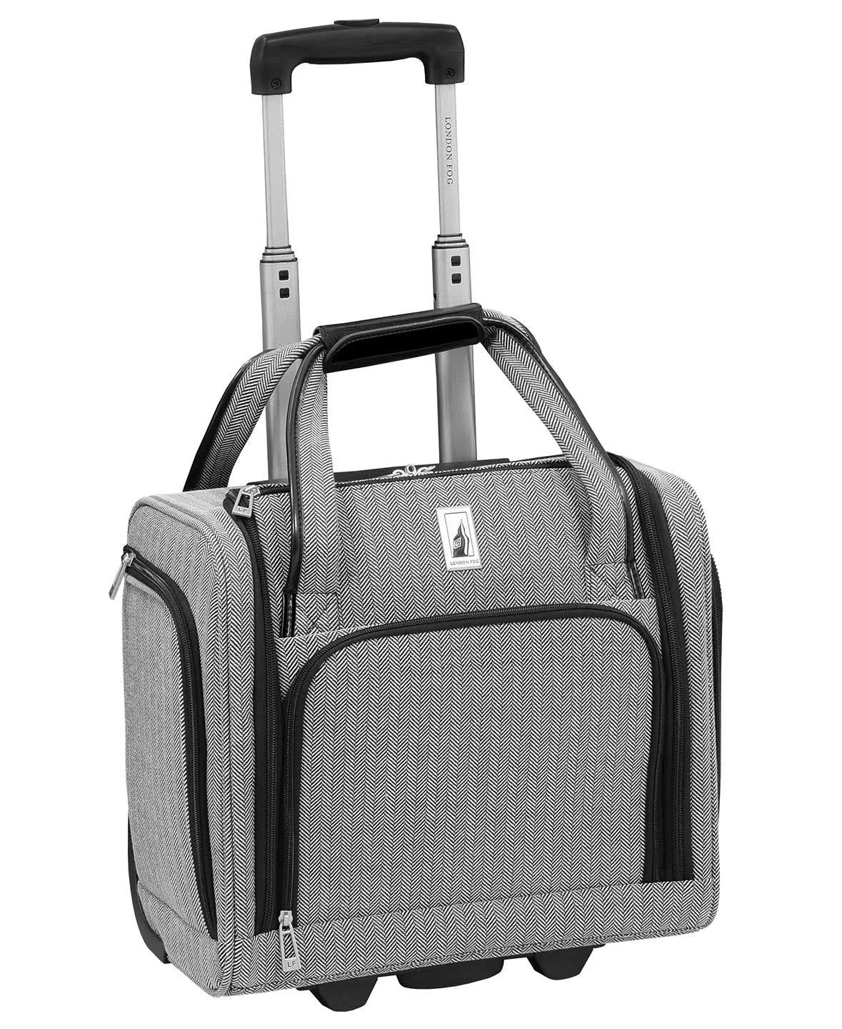 London Fog Newcastle 15-inch Underseater, Black White Herringbone