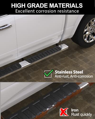 Running Boards Compatible with 2009-2023 Dodge Ram 1500 Crew Cab(2019-2023 Classic Only),2010-2024 Ram 2500/3500 Side Step Nerf Bars Side Bars
